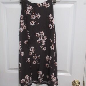 Torrid Floral Tank Top Womens 3 Black Goddess Neckline Keyhole Back Floral